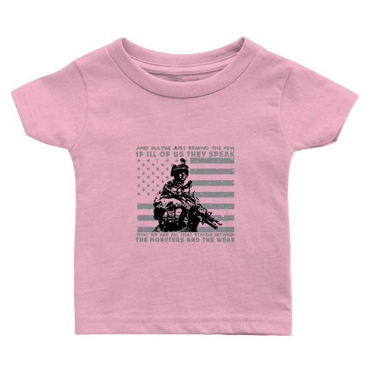 The Monsters And The Weak US Army Veteran Baby T Shirts