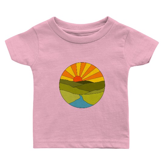 Sunrise geometrical Baby T Shirts