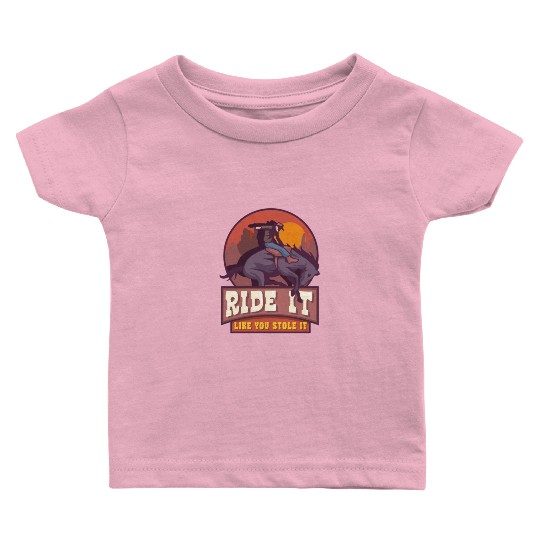 Rodeo Bull Riding Livestock Show Farmer Cattle Baby T Shirts