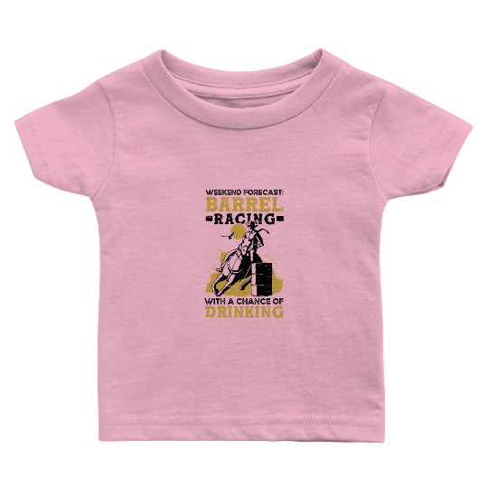 Barrel Racing Drink Beer Rodeo Equestrian Horse Baby T Shirts