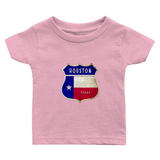 Houston Texas coat of arms flag design Baby T Shirts