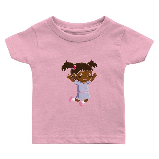 Girl jumps school enrollment joy kindergarten Baby T Shirts