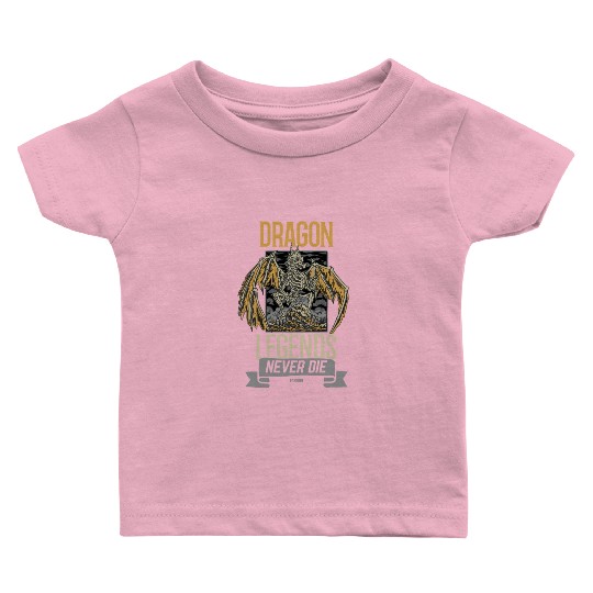 Dragon Legends Never Die Baby T Shirts