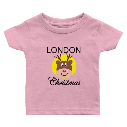 Funny Christmas Rudolph gift for Londoner Baby T Shirts