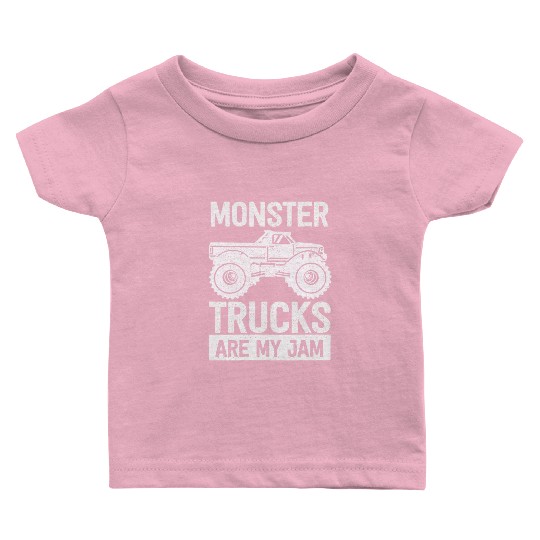 Monster Trucks Are My Jam Vintage Retro Baby T Shirts