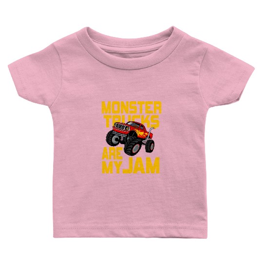 Monster Trucks Are My Jam Vintage Retro Baby T Shirts