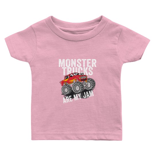 Monster Trucks Are My Jam Vintage Retro Baby T Shirts
