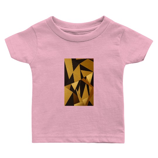 Black and Gold Minimalist Baby T Shirts