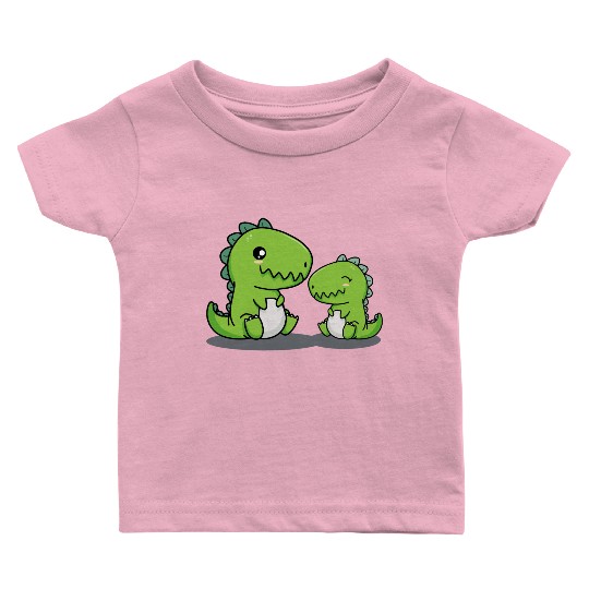 Big Brother Dino Siblings Baby Dinosaur Little Boy Baby T Shirts