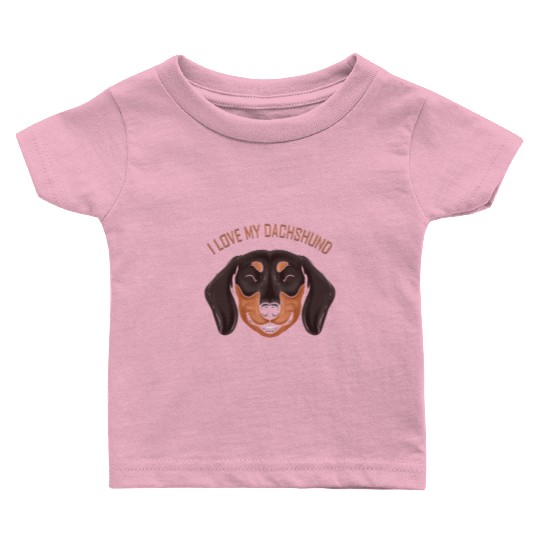 Dog Lover - I Love My Dachshund Baby T Shirts
