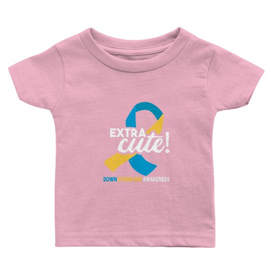 October Wear Blue Yellow Down Syndrome Awareness Baby T Shirts
