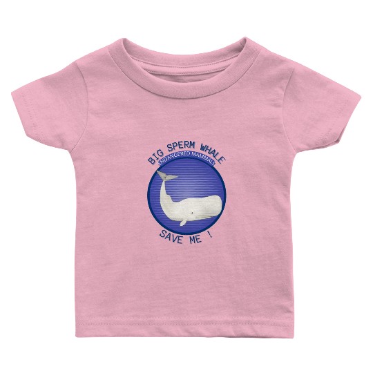 Mammals Endangered Big Sperm Whale Baby T Shirts
