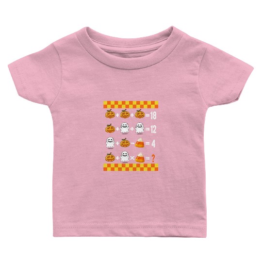 Halloween Math Teacher Baby T Shirts, Order Of Operations