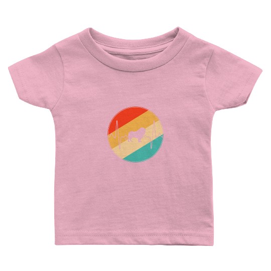 lion retro heartbeat Baby T Shirts