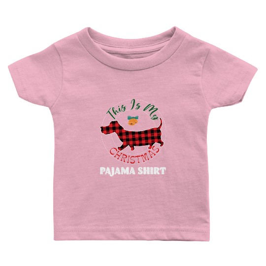 Funny Christmas This Is My Dachshund Dog Baby T Shirts