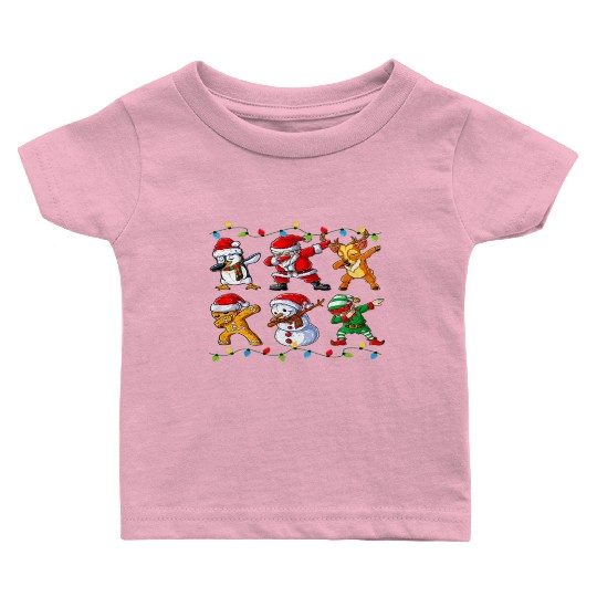 Dabbing Santa Elf Friends Christmas Boys Girls Men Baby T Shirts
