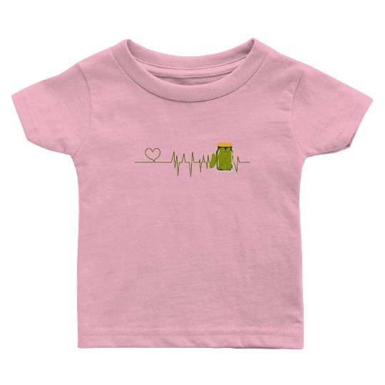 Pickle Lover Heartbeat for Pickles lover Baby T Shirts