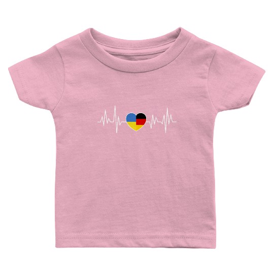 Ukraine Germany Flag Two Countries Baby T Shirts