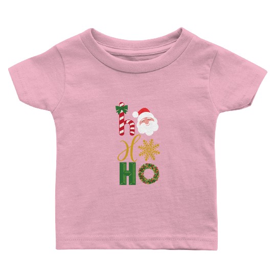 Ho Ho Ho Christmas icons Baby T Shirts