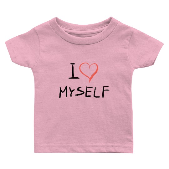 i love me heart text Baby T Shirts