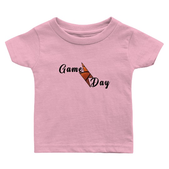 Game Day Basketball Lightning Bolt Baby T Shirts