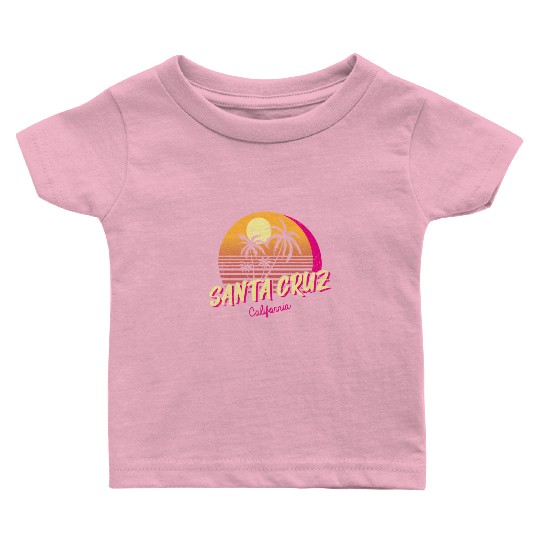 Retro Santa Cruz California Baby T Shirts