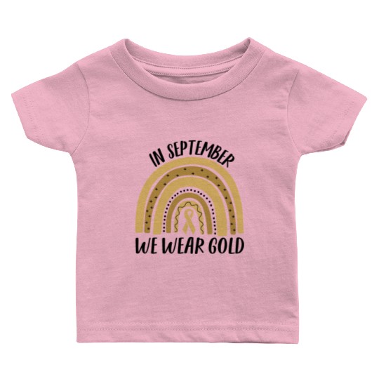 Childhood Cancer Awareness In September We Wear Go Baby T Shirts