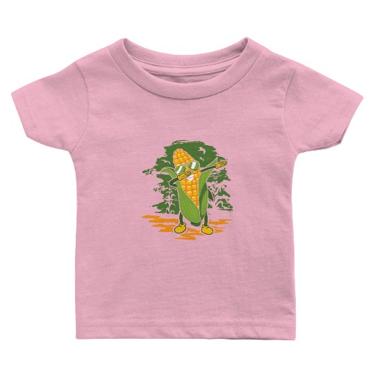 Dabbing Corn Lover Agriculture Corn Farmer Baby T Shirts