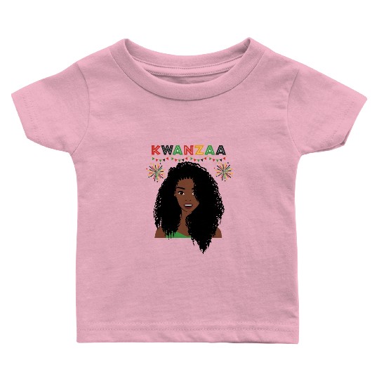 Happy Kwanzaa African Pride Black Woman Baby T Shirts