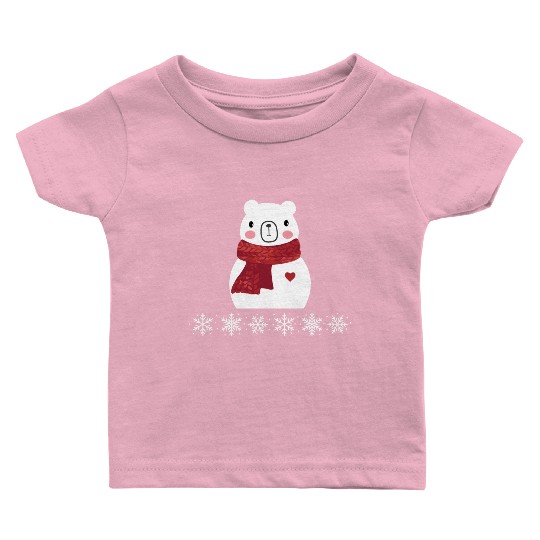 Polar bear as a snowman Baby T Shirts