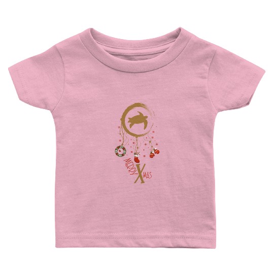 Winter dreamcatcher Christmas Sea turtle Baby T Shirts