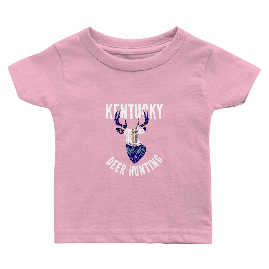 Kentucky Deer Hunting Buck Stag Hunter Baby T Shirts
