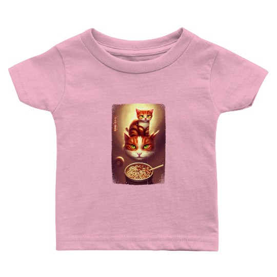 kawaii Japanese cat ramen noodles bowl Baby T Shirts