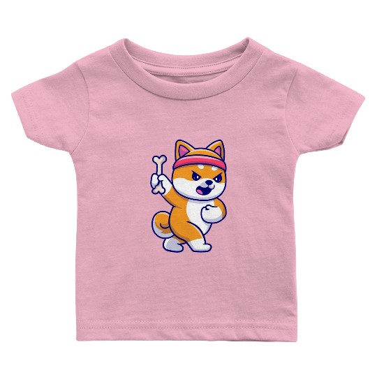 Cute Shiba Inu dog In gym Baby T Shirts