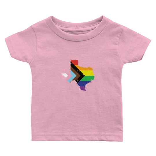 Texas Pride Gay Lesbian Queer LGBT Rainbow Flag LG Baby T Shirts