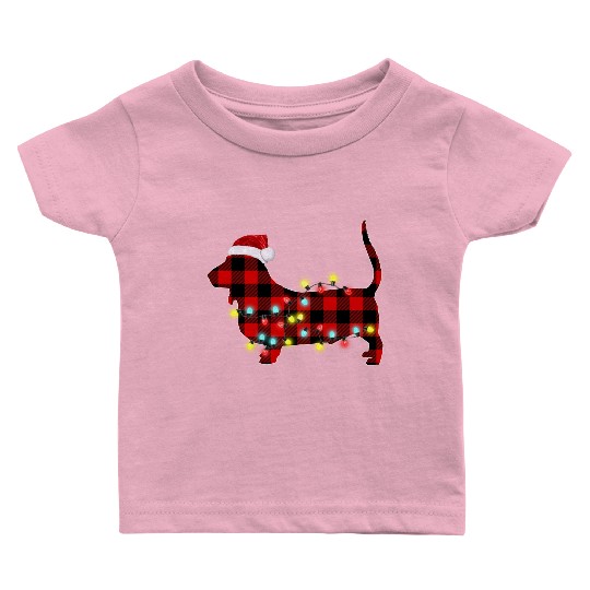 Basset Hound Christmas Dog Lover Pajamas Baby T Shirts