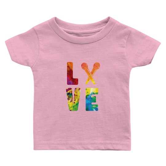 Karaoke Singer Microphone Vocalist Baby T Shirts
