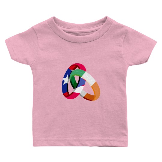 Puerto Rico Flag Ireland Ring Marriage Wedding Baby T Shirts