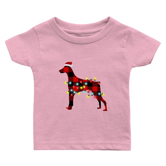 Doberman Pinscher Christmas Doga Lover Pajamas Baby T Shirts