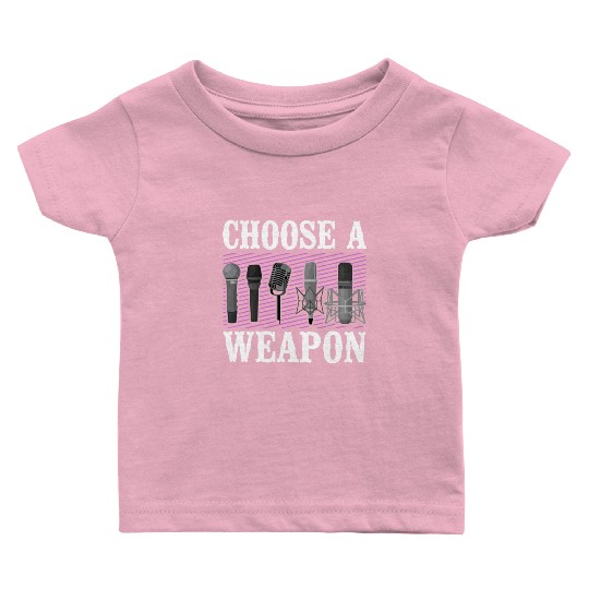 Karaoke Singer Microphone Vocalist Baby T Shirts