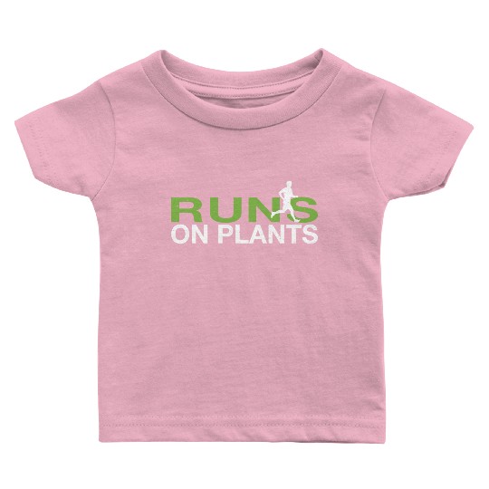 Runs On Plants Plant Based Vegan Runner Baby T Shirts