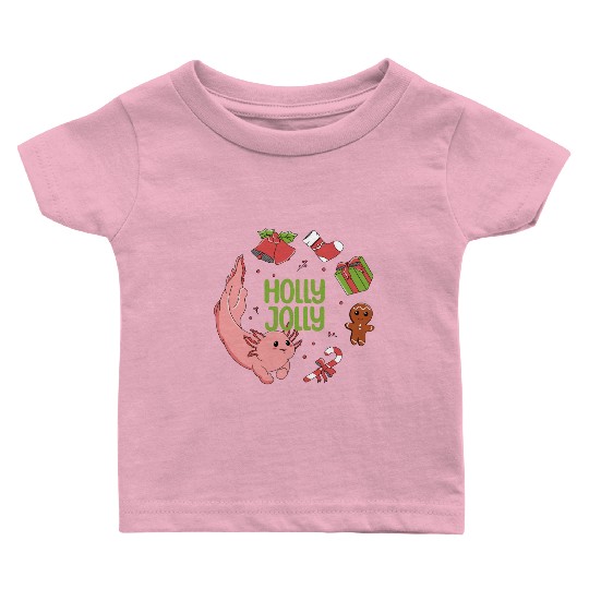 Holly Jolly Axolotl Baby T Shirts