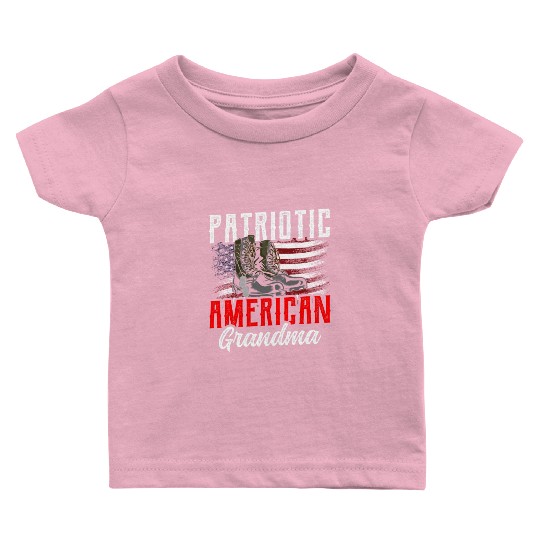 Patriotic American Grandma US Patriot USA Baby T Shirts