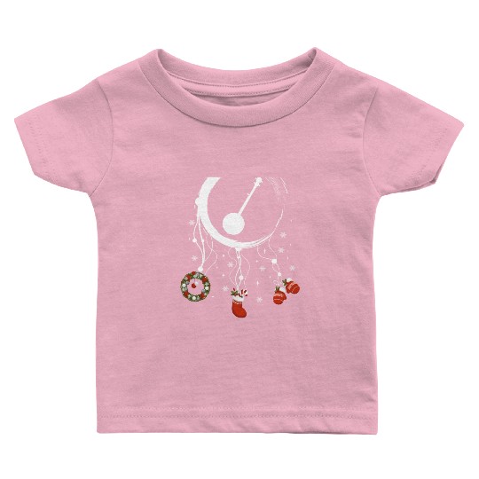 musical instrument dreamcatcher Christmas Banjo Baby T Shirts