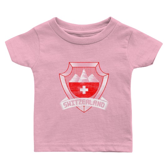 Switzerland Neutrality Flag Baby T Shirts
