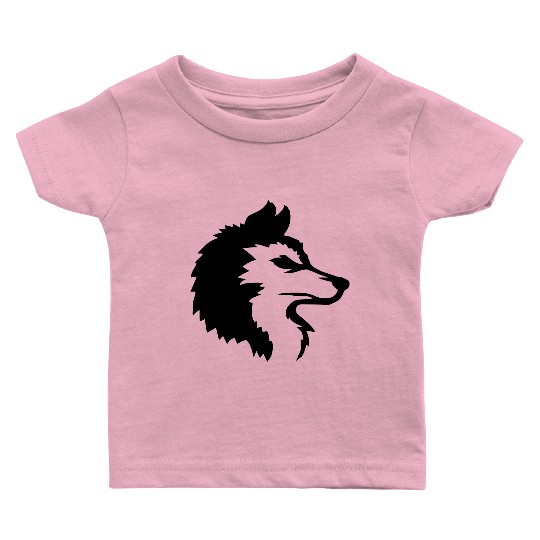 Alpha Wolf Cool Logo Baby T Shirts