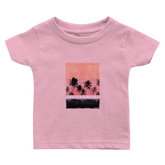 Barbados Caribbean Vacation Souvenir Palm Tree Baby T Shirts