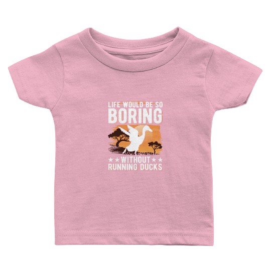 Running Duck Gift Bottle Baby T Shirts