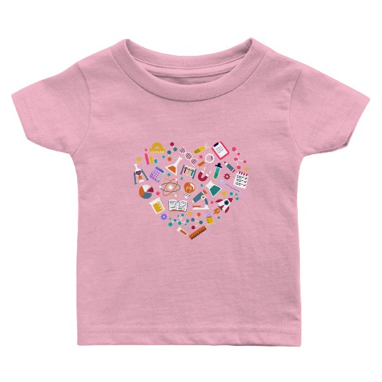 Cute Science Heart Chemistry Biology Physics Baby T Shirts