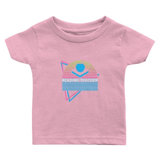 Reading Teacher Retro Baby T Shirts